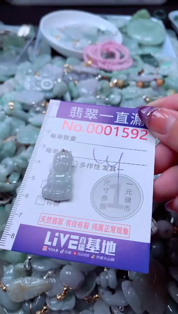 翡翠未镶嵌吊坠(不含链)1592