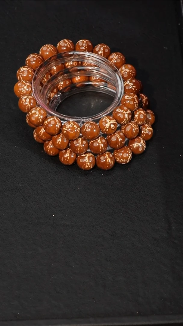 紫金鼠手串熊猫正奔熊猫正圆光珠12+mm