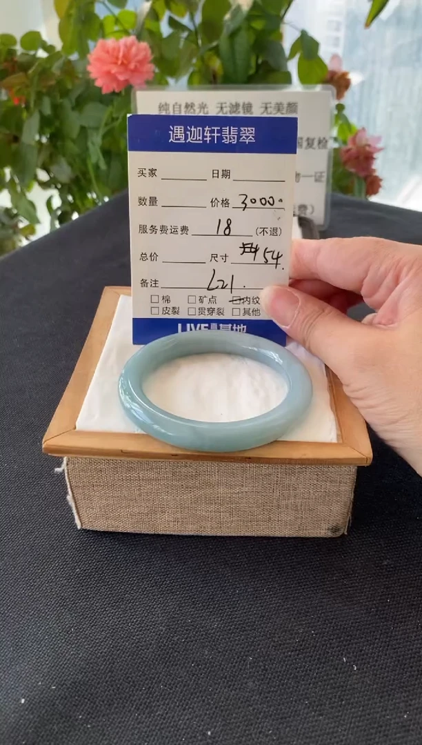 未镶嵌手镯翡翠54圈口 L21编码