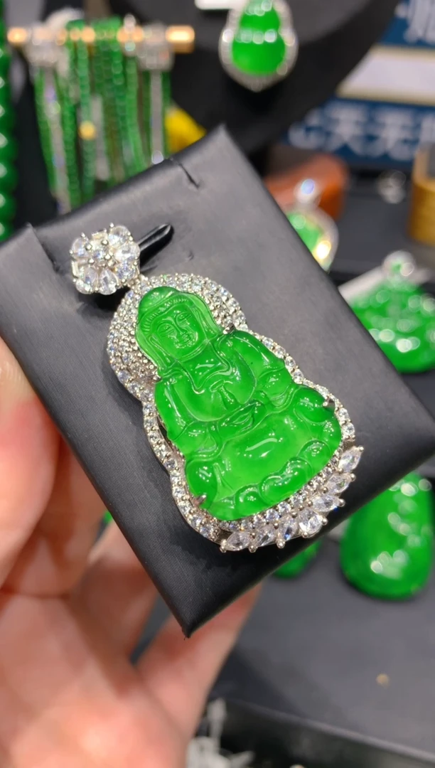 翡翠银S925镶嵌颈饰11一季