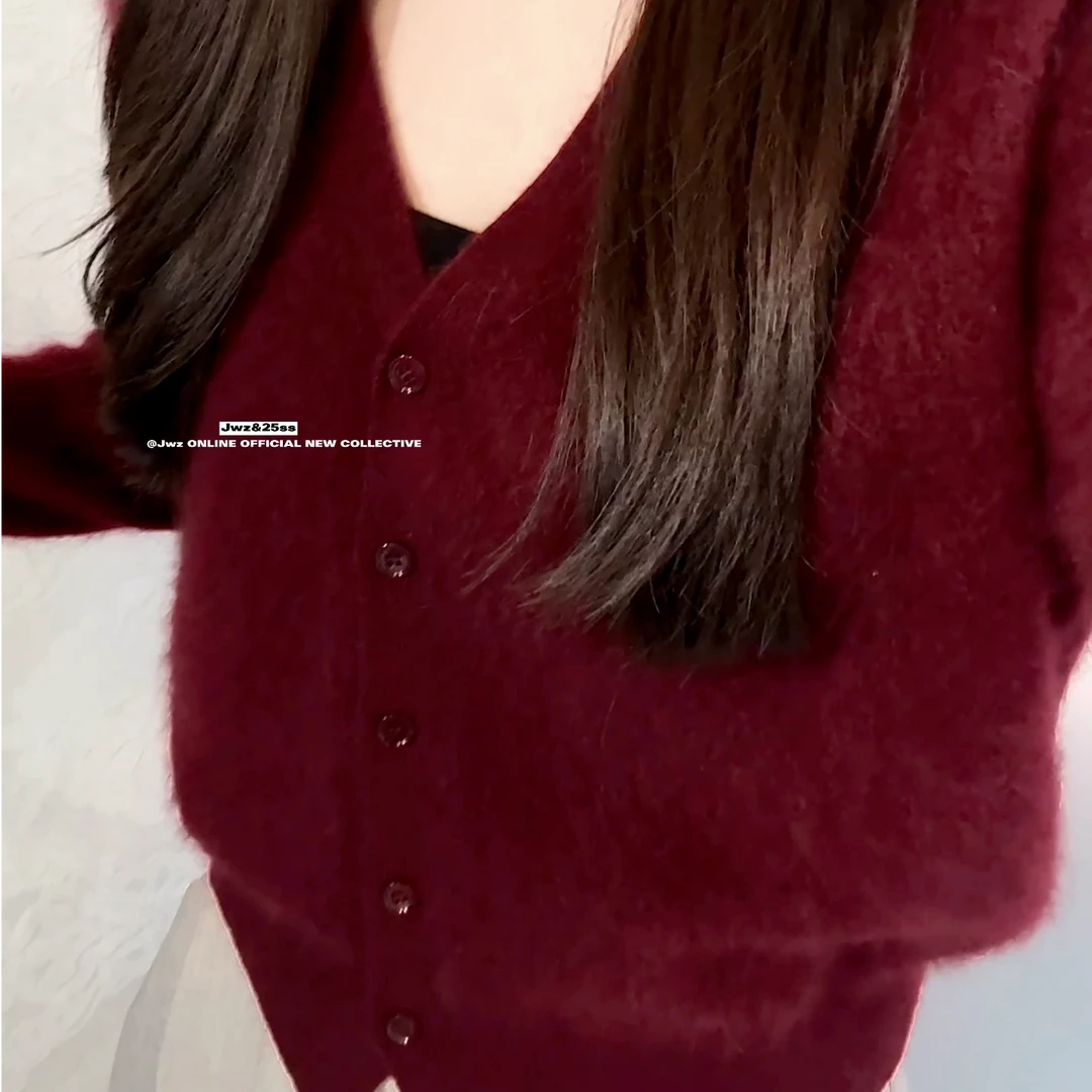 薄款针织V领宽松型衫纯色时尚毛衣ins气质