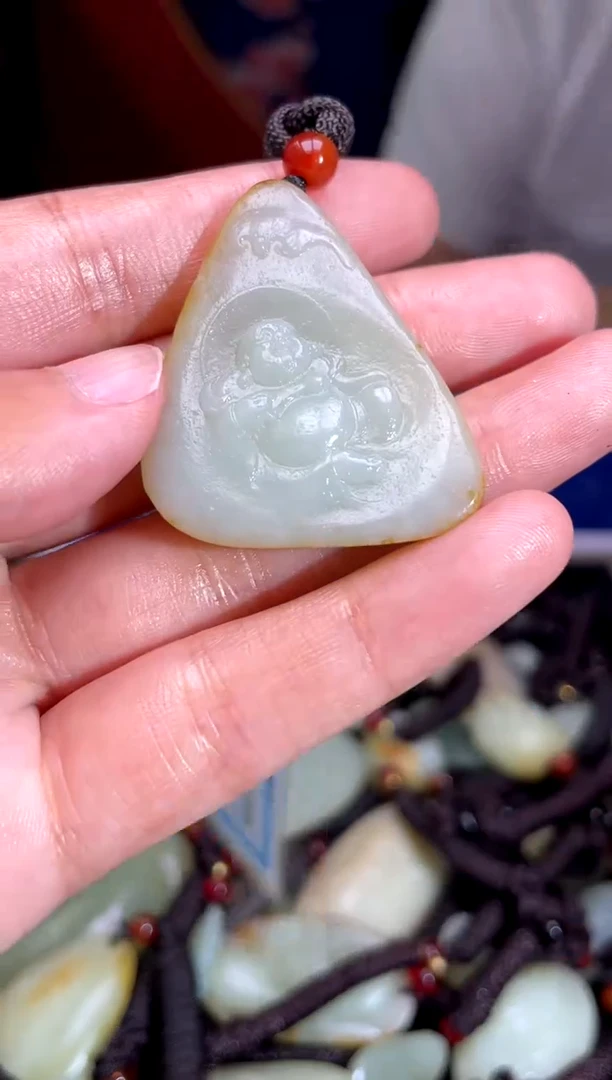 和田玉未镶嵌挂件1