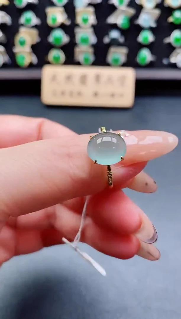 银S925镶嵌戒指翡翠12
