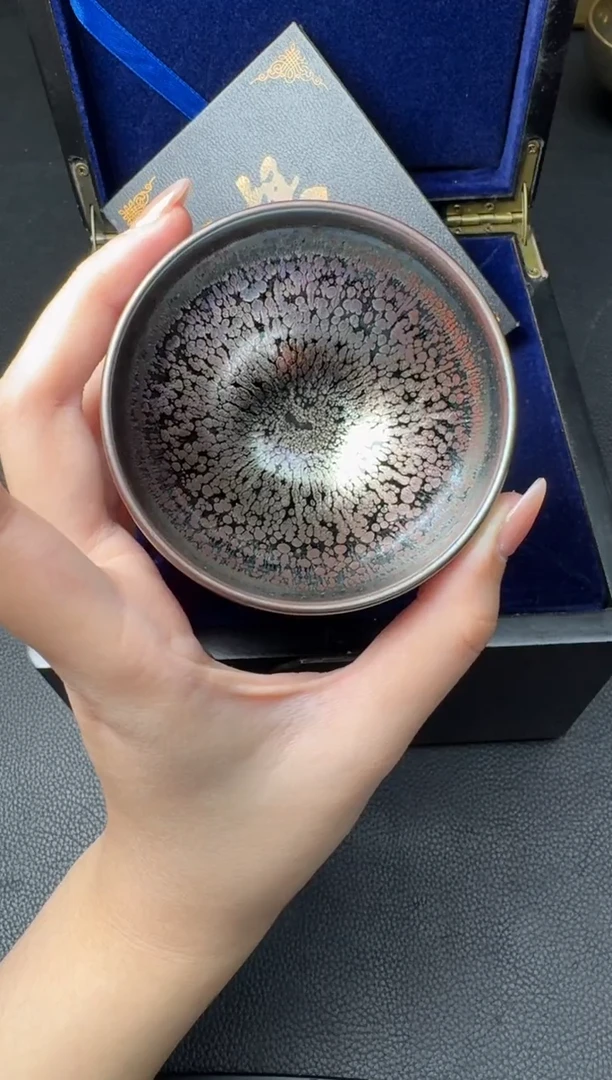 茶盏杨敏彩金油滴258