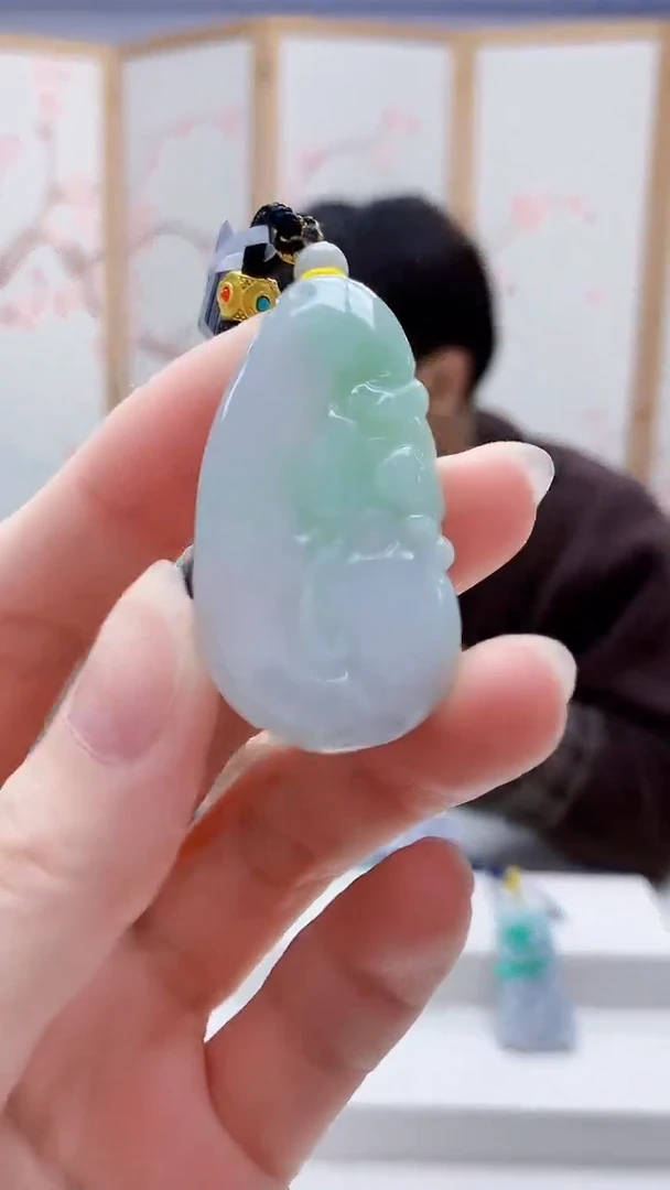 未镶嵌定制翡翠5145ry-毛货挂件67