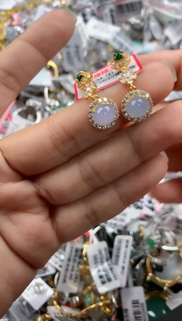 银S925镶嵌戒指翡翠5555----2