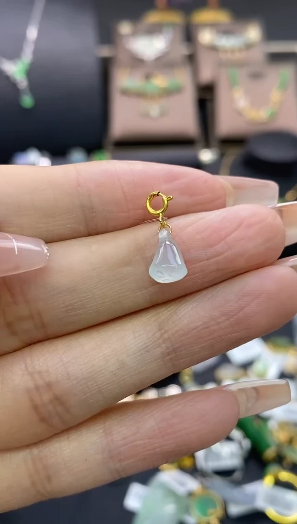 【闪购商品】翡翠颈饰18K金镶嵌净货15902