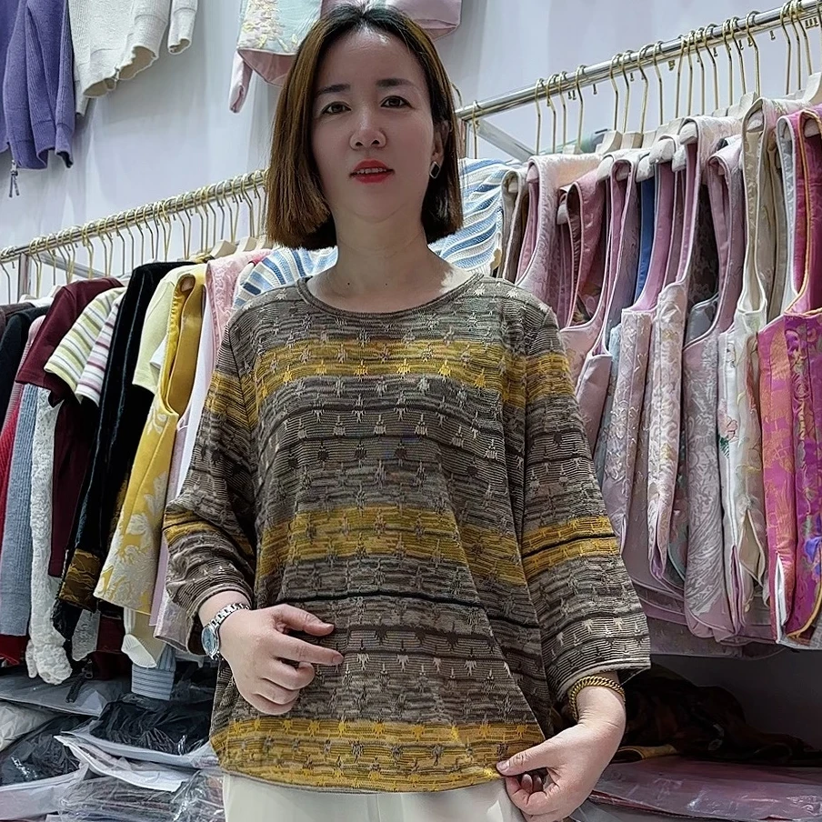 乔妈妈同款时尚宽松毛衣针织衫8217款柔软舒适套头圆领