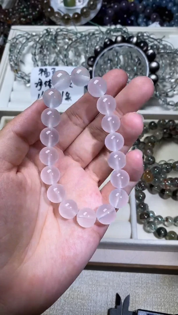 未镶嵌手串水晶奶白晶