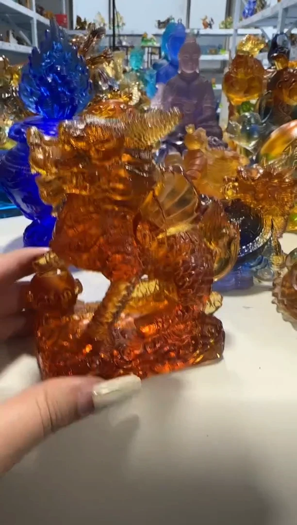 手工艺品琉璃370微瑕纯手工琉璃假一罚十
