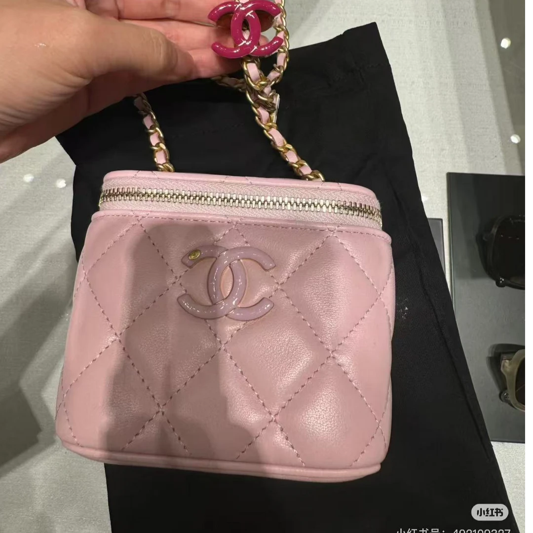 99新 Chanel/香奈儿 订金/粉色珐琅盒子包/12期/代卖服务