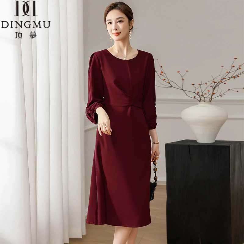 喜婆婆婚宴装连衣裙2025新款妈妈春秋装结婚礼服中老年高贵裙子女