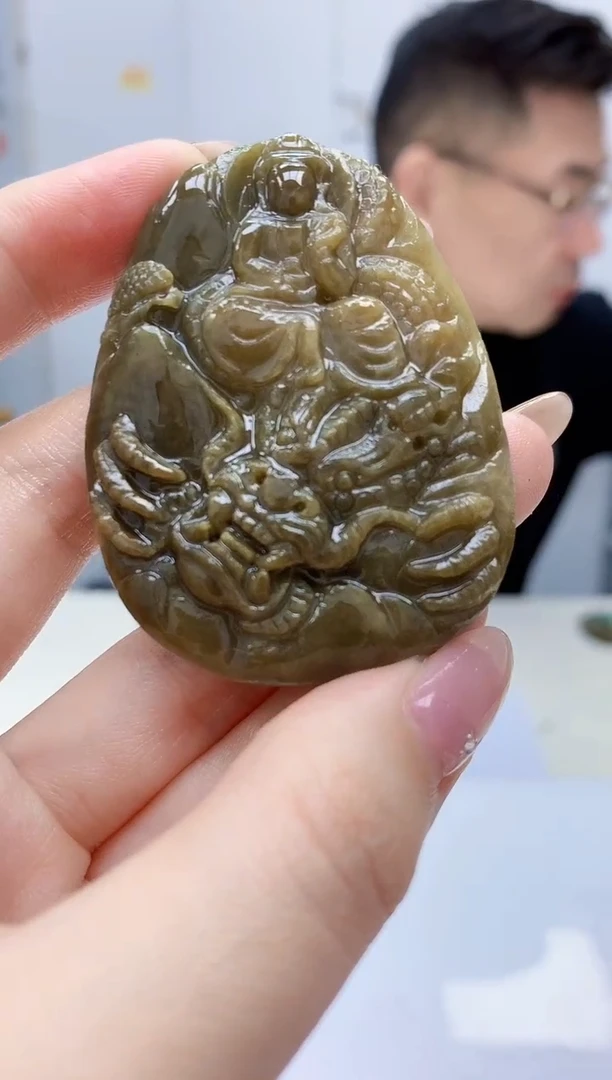 【闪购商品】定制翡翠未镶嵌5152jw-毛货挂件41