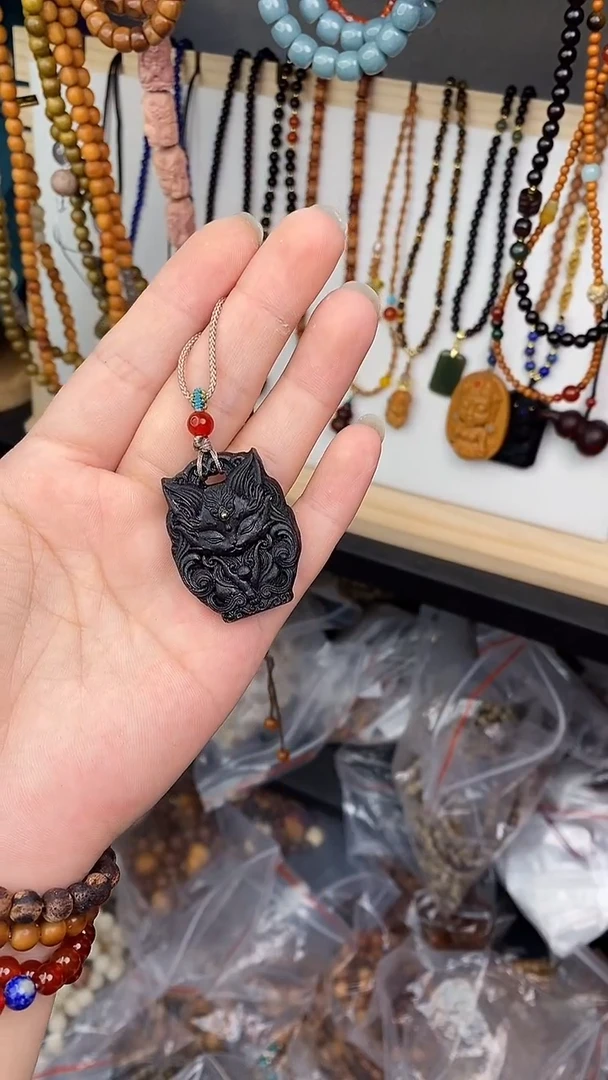 未镶嵌破布木（黑柿木）吊坠凤九吊坠