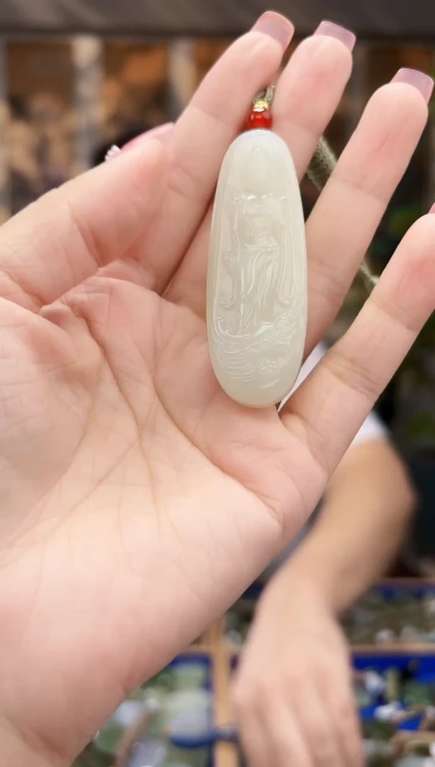 和田玉未镶嵌挂件拍一发一