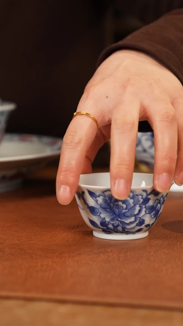 【闪购商品】杯古月芙蓉花撇口杯