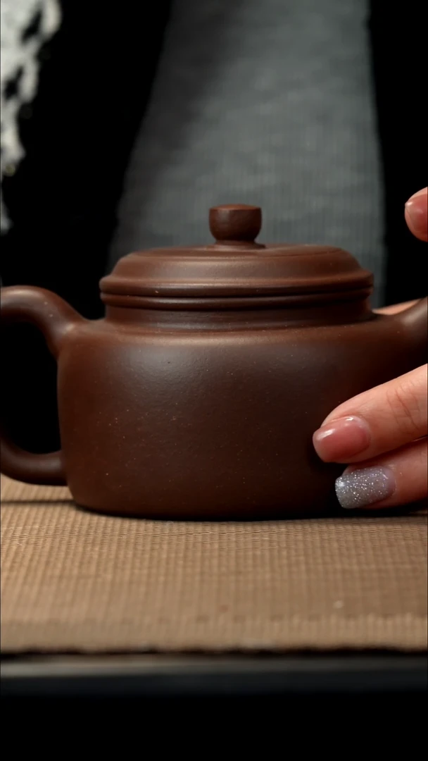 紫砂茶盏紫泥德钟220CC