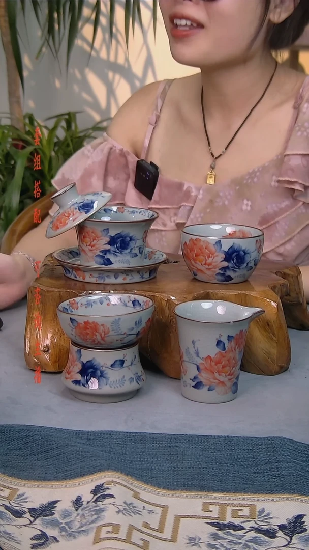 简装家用款4件套 老陶泥开片纹陶瓷茶具