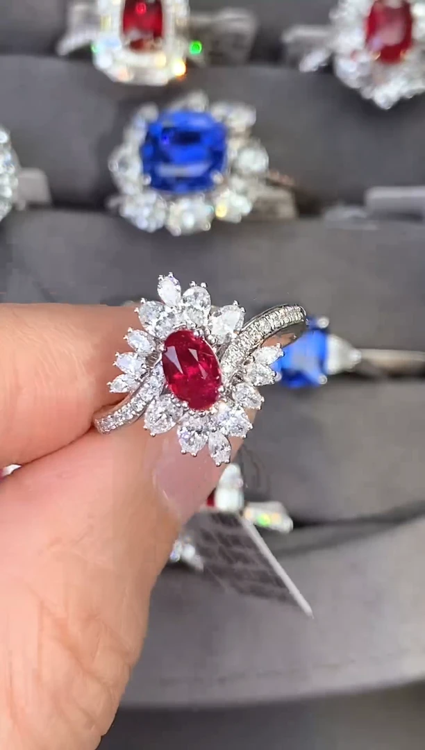18K金镶嵌戒指红宝石【闪购】1.02ct/七天鉴赏/无烧鸽血红