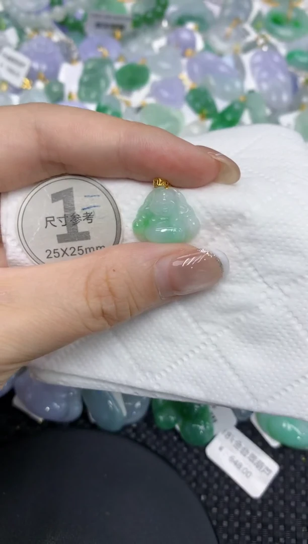颈饰18K金镶嵌翡翠1111111