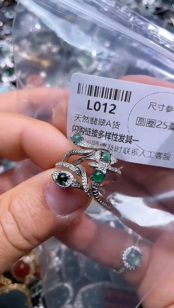 【闪购商品】翡翠颈饰未镶嵌L012戒指 多样性发其二