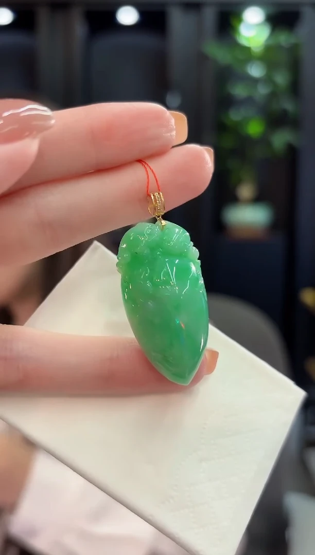 吊坠(不含链)18K金镶嵌翡翠 缅甸A货/支持复检/一件