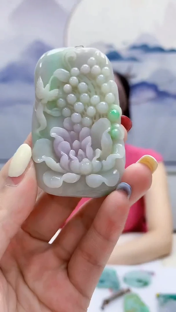 未镶嵌定制翡翠4852lr-毛货挂件34