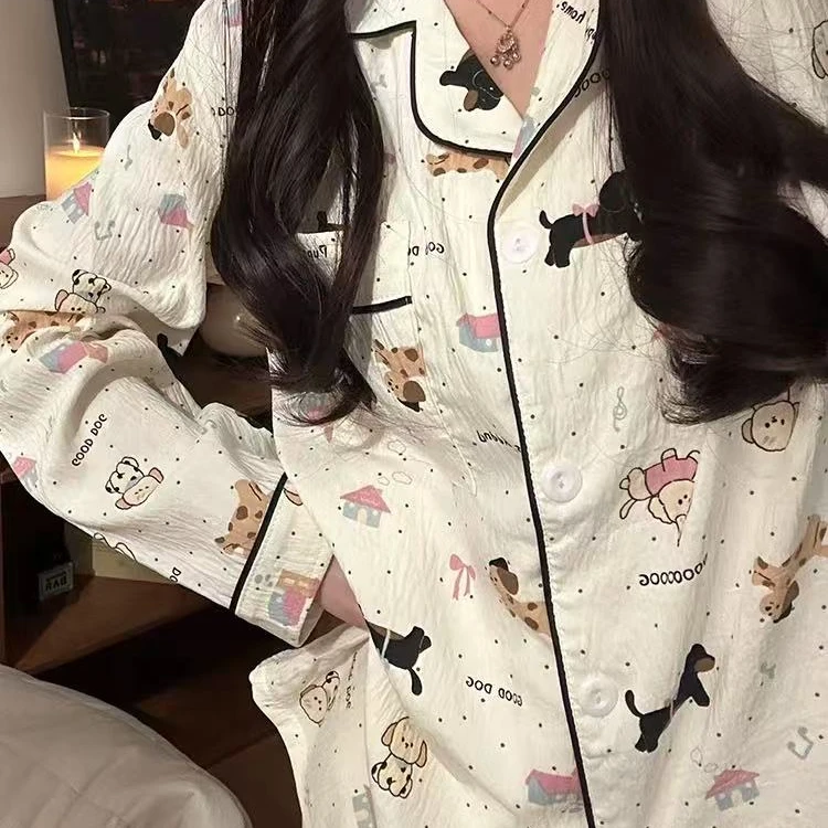 秋季新款睡衣女甜美薄款长袖卡通动漫套装型号A785-game周边