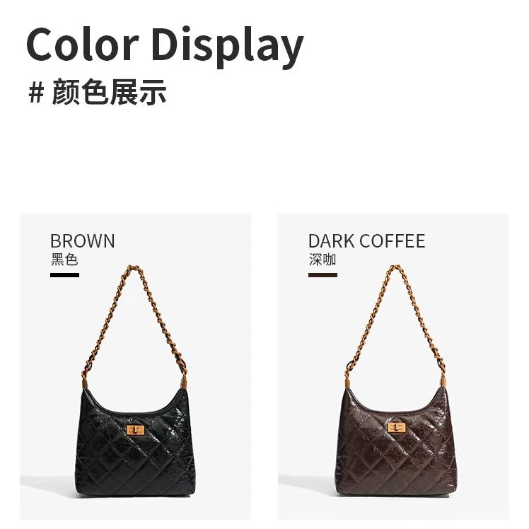 2025春季新款小香包时尚通勤绗缝包单肩斜挎包女