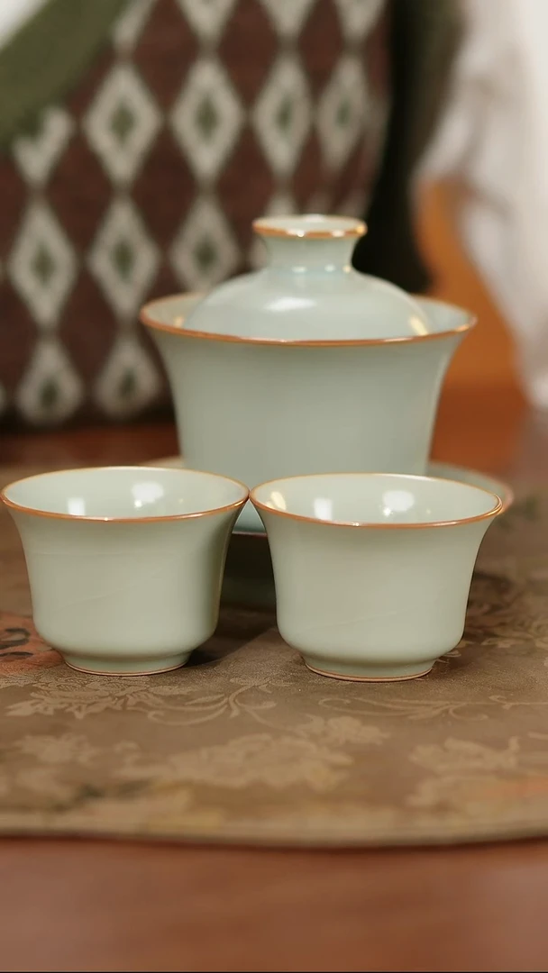 善窑厂汝瓷天青套组