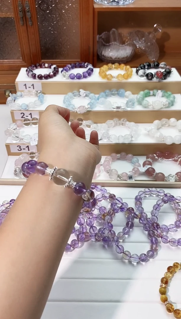 【闪购商品】水晶手串未镶嵌紫黄手串