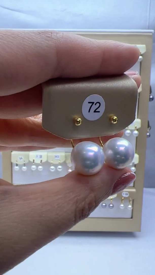 【闪购商品】淡水珍珠耳饰银S925镶嵌72