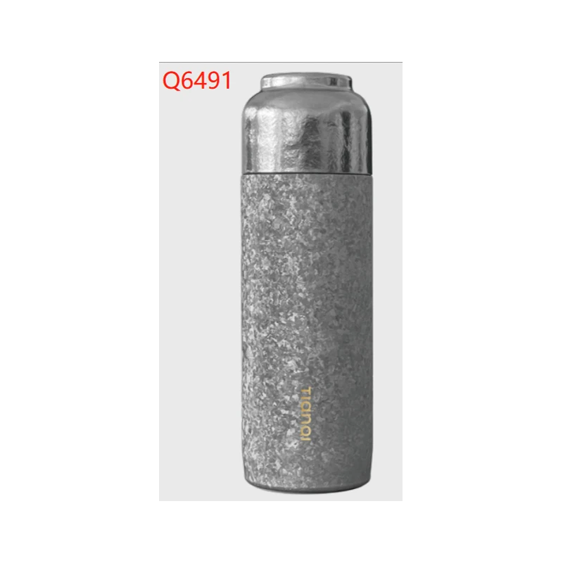 【陶珊居】遥山冰花白纯钛保温杯400ml(Q6491)