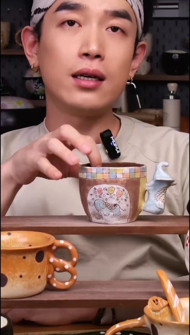 杯子景德镇可爱设计师款陶瓷