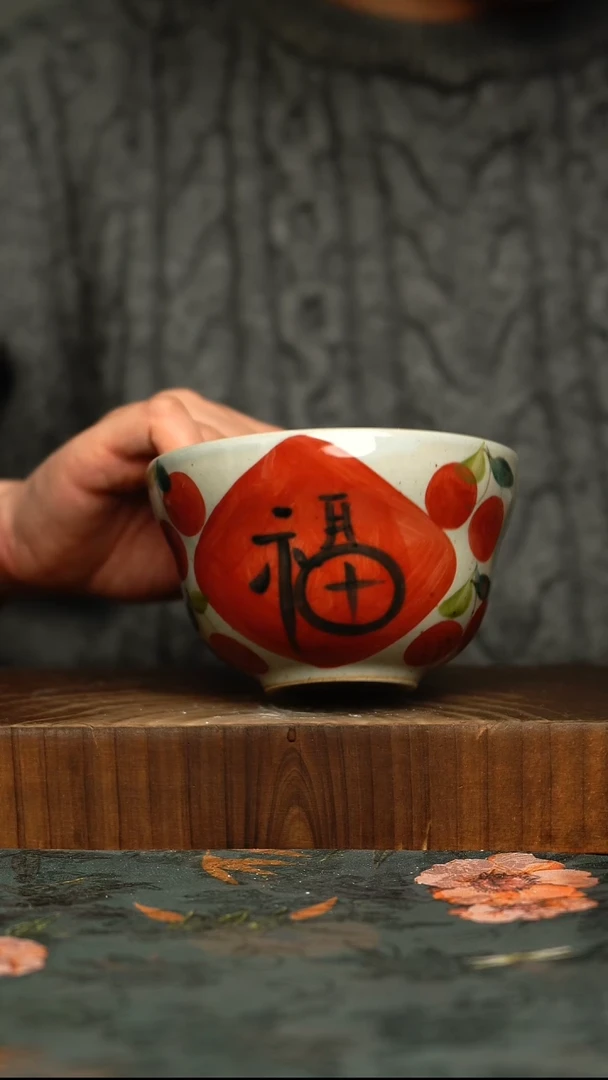 杯釉下彩手工手绘同款陶器