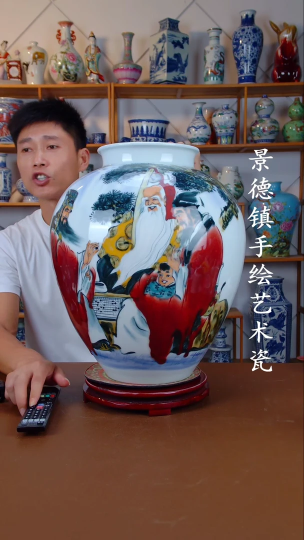 现代景德镇手工手绘陶瓷摆件57