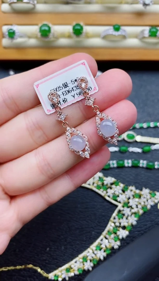 银S925镶嵌戒指翡翠1