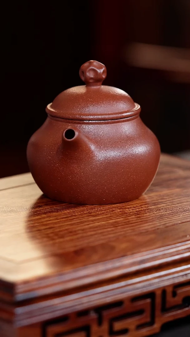 茶壶紫砂原矿红降坡40目