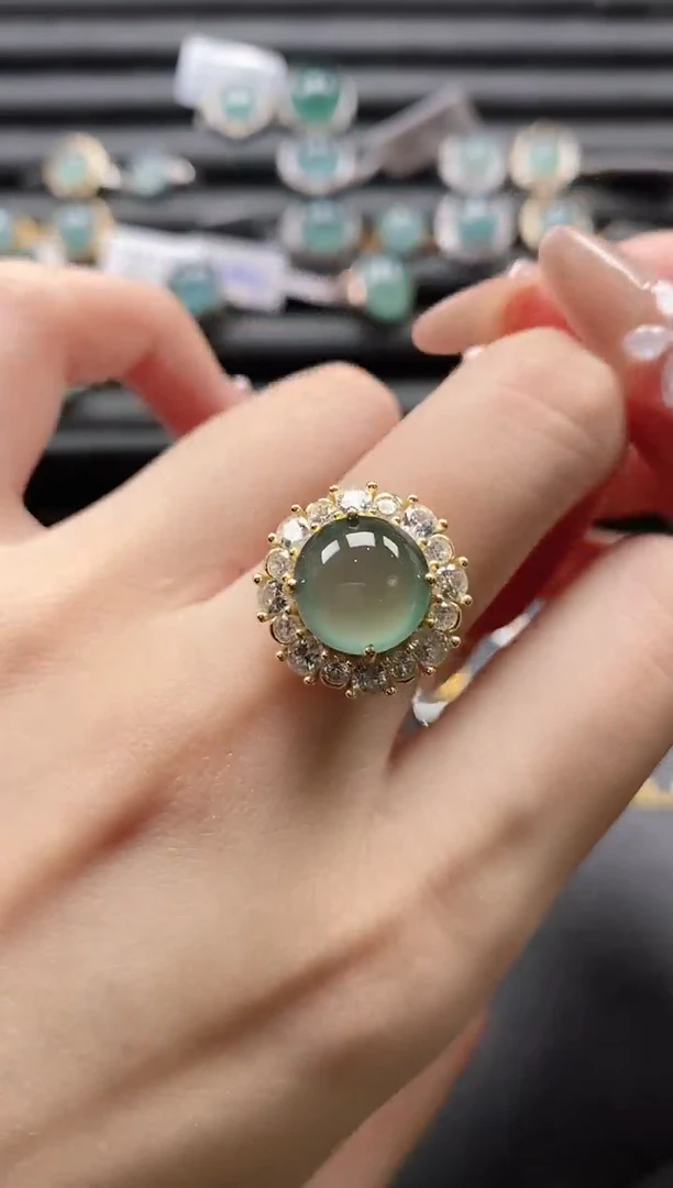 【闪购商品】翡翠戒指银S925镶嵌1111