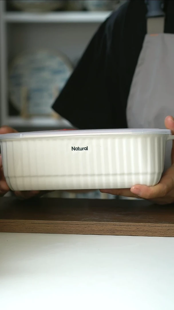 微瑕字母浮雕三格便当盒23cm@4-2@