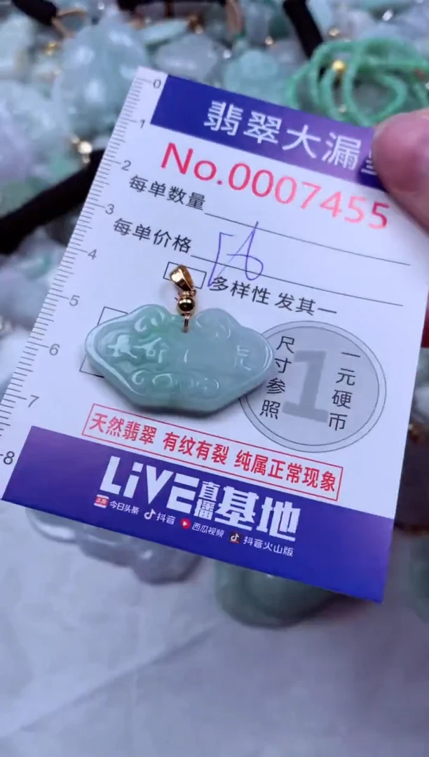 吊坠(不含链)未镶嵌翡翠7455