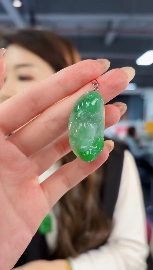 【闪购商品】翡翠颈饰18K金镶嵌缅料A货/支持复检/一件