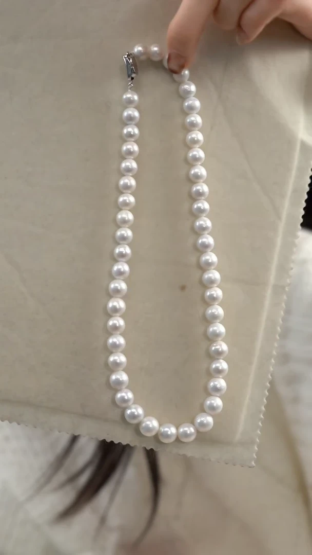 【闪购商品】淡水珍珠项链银S925镶嵌12