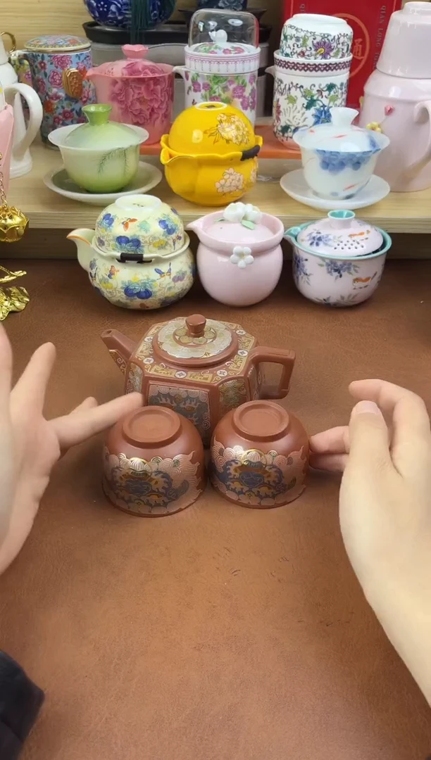 陶陶瓷茶具摆件旅行套组