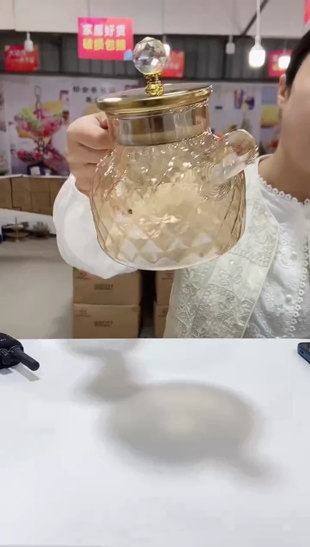 耐热玻璃胖胖钻石壶