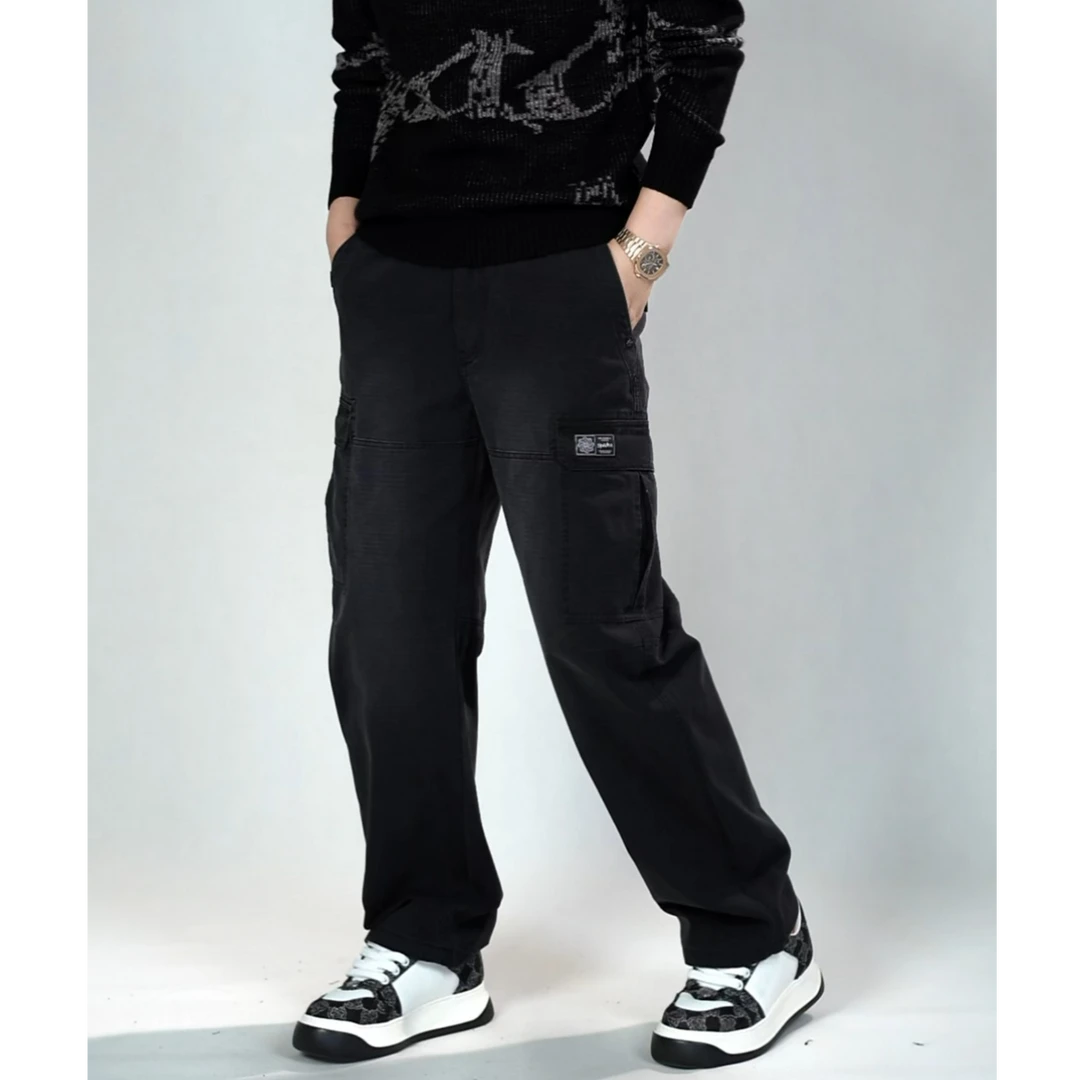 黑桃A系列男士工装阔腿休闲裤53NZ603秋季轻奢男装时尚休闲裤