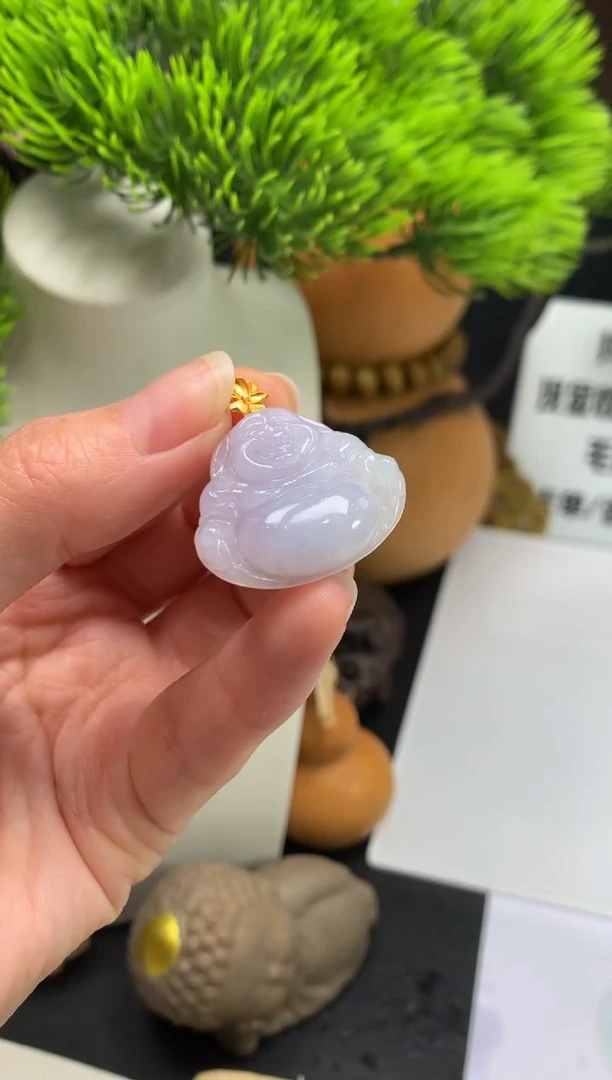 颈饰18K金镶嵌翡翠菲*---120875