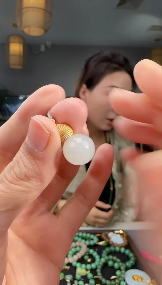 吊坠(不含链)银S925镶嵌和田玉1