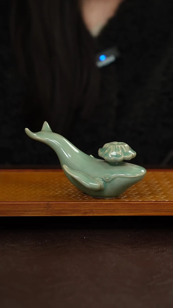 摆件陶原矿原釉汝宋汝瓷