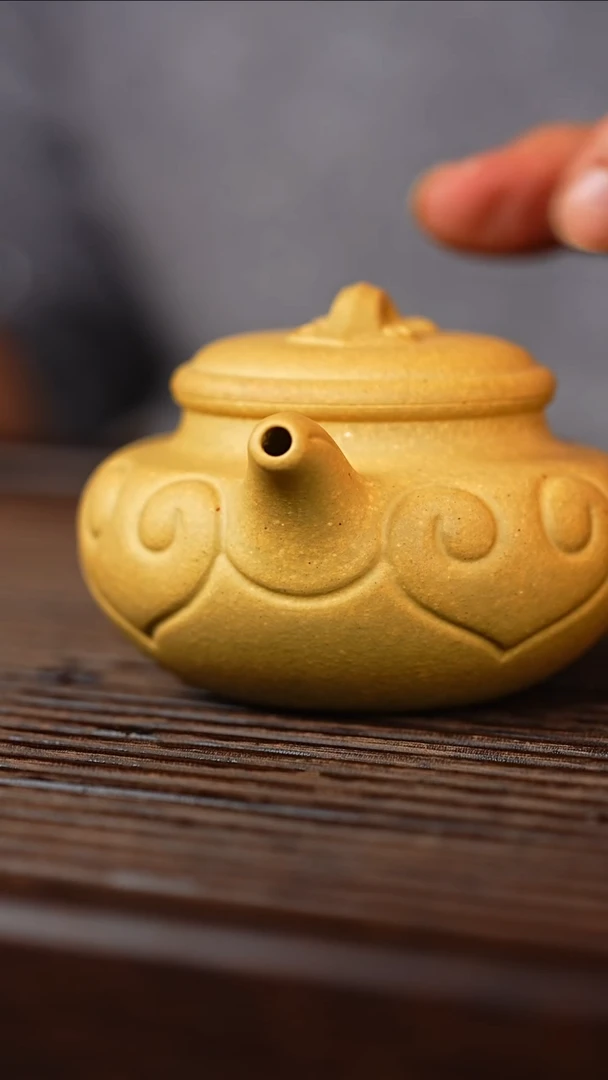 茶壶紫砂绿泥如意仿古